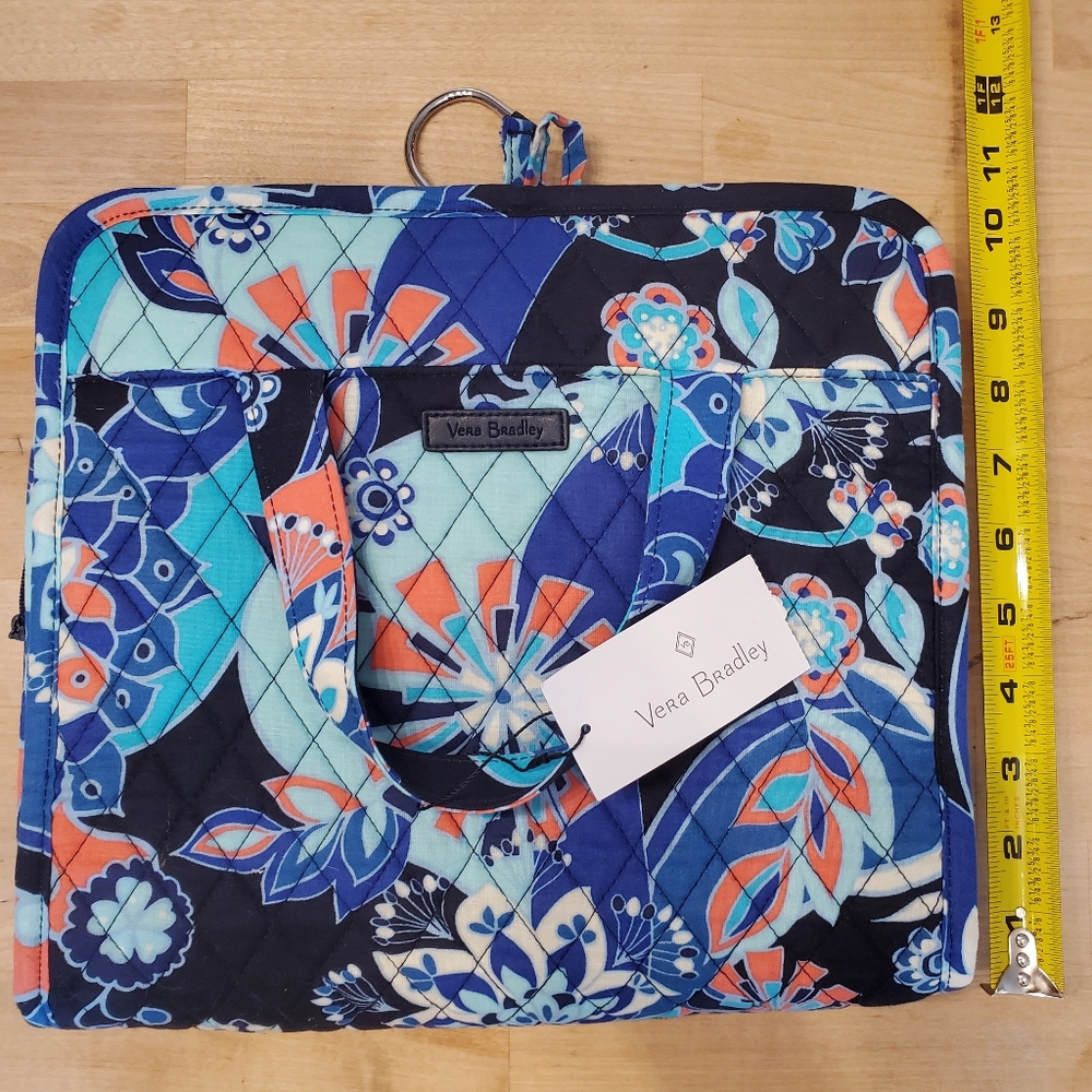 Vera Bradley Lotus Flower Swirl Foldable Hanging Cosmetic Bag